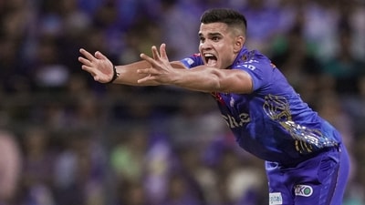Arjun Tendulkar in action for Mumbai Indians. (PTI)