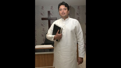 Pastor Ankur Narula at his church in Khambra village in Jalandhar district. (HT File) Pastor Ankur Narula at his church in Khambra village in Jalandhar district. (HT File)