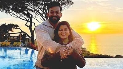 Prithviraj Sukumaran wished his wife Supriya on their wedding anniversary. Prithviraj Sukumaran wished his wife Supriya on their wedding anniversary.