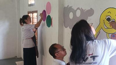 The TVT also took up another initiative called ‘Building as Learning Aid’ (BALA) across 40 government schools. (HT photo) The TVT also took up another initiative called ‘Building as Learning Aid’ (BALA) across 40 government schools. (HT photo)