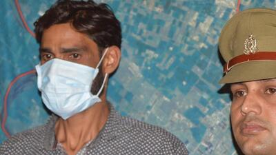 The suspect has been identified as Somveer Singh (35), a native of Bhojpur, Ghaziabad, who was living on rent in Kapoorpur village of Hapur. (Sakib Ali/HT Photo) The suspect has been identified as Somveer Singh (35), a native of Bhojpur, Ghaziabad, who was living on rent in Kapoorpur village of Hapur. (Sakib Ali/HT Photo)