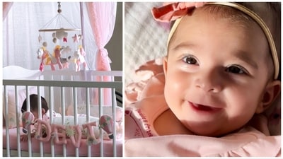 Bipasha Basu shared a video from Devi's nursery. Bipasha Basu shared a video from Devi's nursery.