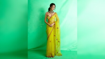 Kriti Kharbanda's saree is worth <span class='webrupee'>₹</span>23,000, as per the official website of the label. (Instagram/@kriti.kharbanda) Kriti Kharbanda's saree is worth <span class='webrupee'>₹</span>23,000, as per the official website of the label. (Instagram/@kriti.kharbanda)