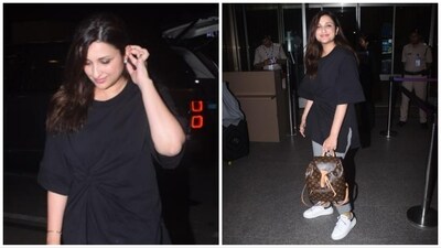 Parineeti Chopra seen at Mumbai airport Monday night. (Varinder Chawla) Parineeti Chopra seen at Mumbai airport Monday night. (Varinder Chawla)