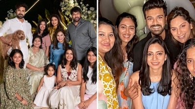 Upasana Kamineni posted pictures with family and friends from her baby shower on her Instagram. Upasana Kamineni posted pictures with family and friends from her baby shower on her Instagram.