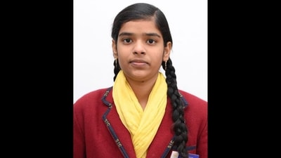 UPMSP UP board class 10th topper Priyanshi Soni. (Sourced) UPMSP UP board class 10th topper Priyanshi Soni. (Sourced)