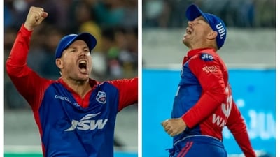 David Warner's fiery celebrations after DC beat SRH (IPL) David Warner's fiery celebrations after DC beat SRH (IPL)