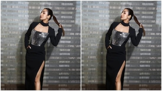 Malaika’s fashion diaries are getting better by the day. A few days back, the actor decked up in a bllack and silver gown and made her fans swoon.&nbsp;(Instagram/@malaikaaroraofficial)
