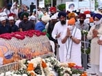 PM Modi paying last respects to Akali Dal patriarch Parkash Singh Badal.