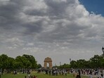 A spell of light rain and cloudy weather will keep temperatures in check in Delhi. A spell of light rain and cloudy weather will keep temperatures in check in Delhi.