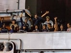 Sudan clashes: Saudi Navy Forces and evacuees on the deck of a ship upon arrival at King Faisal navy base in Jeddah, following a rescue operation from Sudan.
