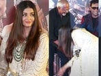Aishwarya Rai touches Mani Ratnam's feet on the stage at a promotional event for Ponniyin Selvan II. Aishwarya Rai touches Mani Ratnam's feet on the stage at a promotional event for Ponniyin Selvan II.