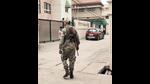 Paramilitary personnel stand guard outside Springdales School during a raid conducted by ED linked to IAS officer Chhavi Ranjan in Ranchi on Wednesday. (ANI)