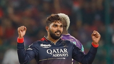 Meanwhile, Wanindu Hasaranga and Vyshak Vijay Kumar took two wickets each for RCB. (IPL Twitter) Meanwhile, Wanindu Hasaranga and Vyshak Vijay Kumar took two wickets each for RCB. (IPL Twitter)