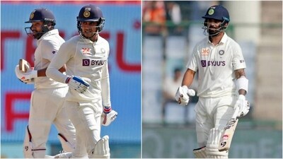 Shubman Gill (front) with Rohit Sharma; KL Rahul (File) Shubman Gill (front) with Rohit Sharma; KL Rahul (File)