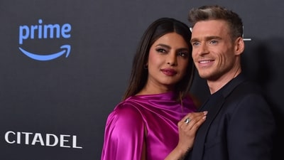 Earlier this month, Priyanka and Richard had begun the global promotion of Citadel from Mumbai. They attended their fourth Citadel premiere in LA on April 25. (AP) Earlier this month, Priyanka and Richard had begun the global promotion of Citadel from Mumbai. They attended their fourth Citadel premiere in LA on April 25. (AP)