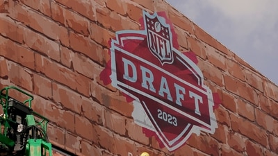 Preparations for the NFL Draft continue Tuesday, April 25, 2023, at Union Station in Kansas City, Mo. The draft will run from April 27-29. (AP) Preparations for the NFL Draft continue Tuesday, April 25, 2023, at Union Station in Kansas City, Mo. The draft will run from April 27-29. (AP)