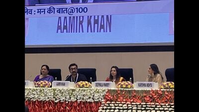 One of the prominent panelists at the session, held in New Delhi on Wednesday, was actor Aamir Khan. (Sourced) One of the prominent panelists at the session, held in New Delhi on Wednesday, was actor Aamir Khan. (Sourced)