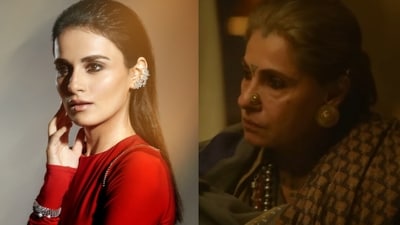 Radhika Madan and Dimple Kapadia play mother and daughter in the new series Saas Bahu Aur Flamingo. Radhika Madan and Dimple Kapadia play mother and daughter in the new series Saas Bahu Aur Flamingo.