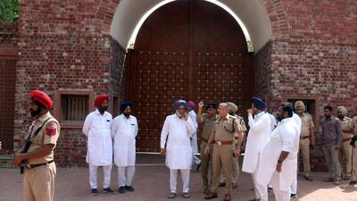 The view outside Parkash Singh Badal’s residence (Ravi Kumar/HT Photo) The view outside Parkash Singh Badal’s residence (Ravi Kumar/HT Photo)
