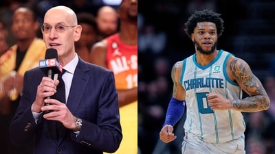 NBA commissioner Adam Silver (left), Miles Bridges (right). NBA commissioner Adam Silver (left), Miles Bridges (right).