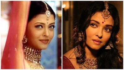 Aishwarya Rai in stills from Hum Dil De Chuke Sanam and Ponniyin Selvan II. Aishwarya Rai in stills from Hum Dil De Chuke Sanam and Ponniyin Selvan II.