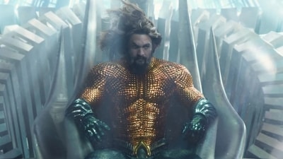 Jason Momoa in a still from Aquaman and The Lost Kingdom. Jason Momoa in a still from Aquaman and The Lost Kingdom.