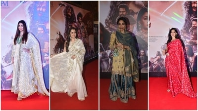 Ponniyin Selvan 2: Aishwarya Rai, Trisha Krishnan and others deck up in ethnics for press meet (HT Photos/Varinder Chawla) Ponniyin Selvan 2: Aishwarya Rai, Trisha Krishnan and others deck up in ethnics for press meet (HT Photos/Varinder Chawla)