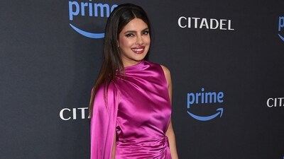 Priyanka Chopra wore a satin pink gown and flashed a big smile at event, which was held at the Culver Theatre in LA. (AFP) Priyanka Chopra wore a satin pink gown and flashed a big smile at event, which was held at the Culver Theatre in LA. (AFP)