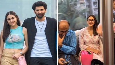 Sara Ali Khan took to her Instagram Stories to share a picture of herself inside a Mumbai Metro.