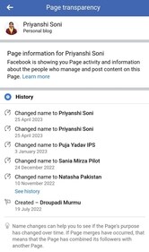 A screengrab of the fake Facebook page that impersonates UP board class 10 topper Priyanshi Soni. (Facebook)