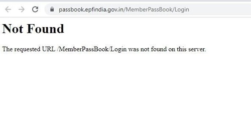 When you try to log in to member passbook webpage on the EPFO website, you get this message.