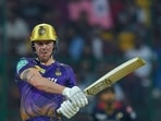 Kolkata Knight Riders' Jason Roy plays a shot during the Indian Premier League (IPL) Twenty20 match vs Royal Challengers Bangalore Kolkata Knight Riders' Jason Roy plays a shot during the Indian Premier League (IPL) Twenty20 match vs Royal Challengers Bangalore