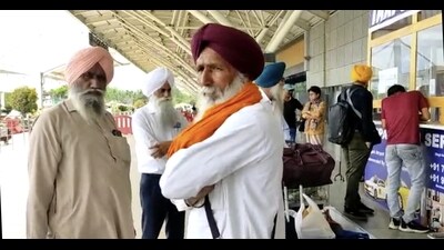 A team of lawyers, led by advocate Bhagwant Singh Sialka, a member of the SGPC, flew the family members to meet Amritpal and his nine aides after permission from authorities in Punjab. (HT Photo) A team of lawyers, led by advocate Bhagwant Singh Sialka, a member of the SGPC, flew the family members to meet Amritpal and his nine aides after permission from authorities in Punjab. (HT Photo)