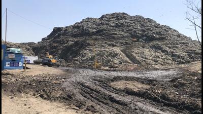 Garbage collection in Gurugram has come to a standstill after concessionaire Ecogreen Energy, citing non-payment of dues by the civic body, stopped lifting waste. (Parveen Kumar/HT Photo) Garbage collection in Gurugram has come to a standstill after concessionaire Ecogreen Energy, citing non-payment of dues by the civic body, stopped lifting waste. (Parveen Kumar/HT Photo)