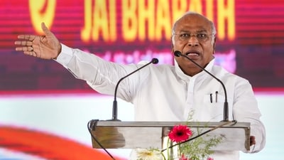 On Thursday, while addressing the crowd in Kalaburagi, Kharge said, “PM Narendra Modi is like a poisonous snake. (PTI) On Thursday, while addressing the crowd in Kalaburagi, Kharge said, “PM Narendra Modi is like a poisonous snake. (PTI)
