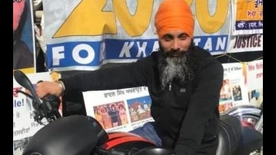 Terrorists Arshdeep Singh, alias Arsh Dalla, and Hardeep Singh Nijjar (in picture), are believed to be operating from Canada. (HT)