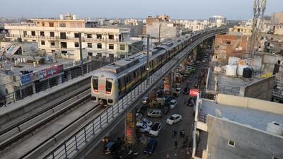 Train operations towards Huda City Centre were stopped entirely, while those in the opposite direction (towards Samaypur Badli), were regulated manually. (HT Archive) Train operations towards Huda City Centre were stopped entirely, while those in the opposite direction (towards Samaypur Badli), were regulated manually. (HT Archive)