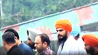 Waris Punjab De chief Amritpal Singh in Dibrugarh. (ANI) Waris Punjab De chief Amritpal Singh in Dibrugarh. (ANI)