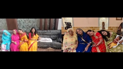 Five generations of family strike a pose. (Instagram/@MeghnaNahar)