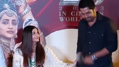 Aishwarya Rai and Karthi at PS 2 event. Aishwarya Rai and Karthi at PS 2 event.