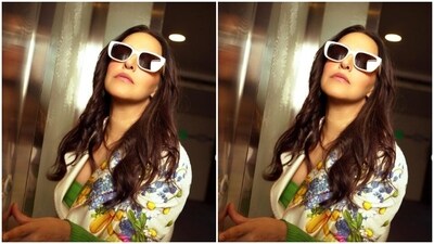 Styled by fashion stylist Harini Swamy, Neha wore her tresses open in wavy curls with a middle part as she posed for the pictures. (Instagram/@nehadhupia) Styled by fashion stylist Harini Swamy, Neha wore her tresses open in wavy curls with a middle part as she posed for the pictures. (Instagram/@nehadhupia)