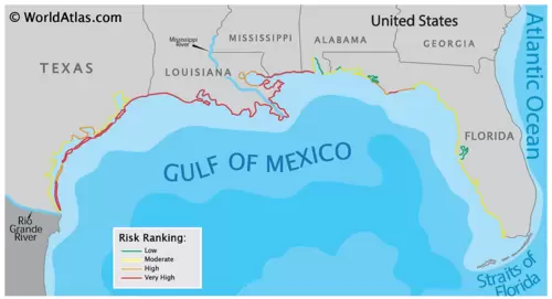 The Gulf of Mexico will see a storm system that has a marginal or slight risk of severe weather hitting Texas according to the National Weather Service. The Gulf of Mexico will see a storm system that has a marginal or slight risk of severe weather hitting Texas according to the National Weather Service.