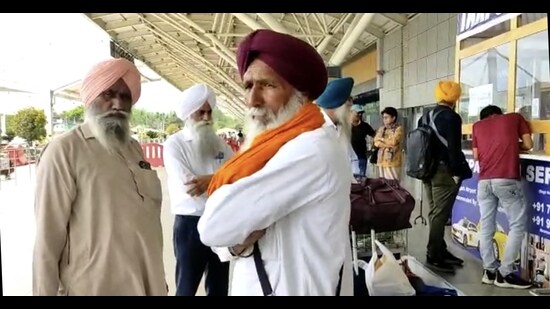 A team of lawyers, led by advocate Bhagwant Singh Sialka, a member of the SGPC, flew the family members to meet Amritpal and his nine aides after permission from authorities in Punjab. (HT Photo)