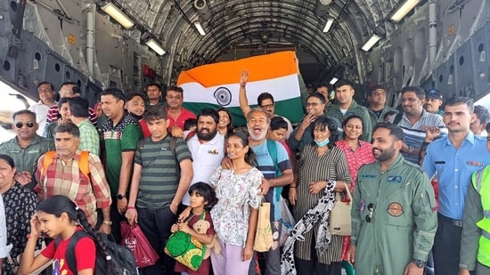 Sudan crisis: Another Operation Kaveri flight with 246 Indians on board evacuated from conflict-ridden Sudan landed, in Mumbai on Thursday. (Twitter/ S Jaishankar)