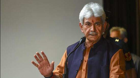 Jammu and Kashmir LG Manoj Sinha. (PTI File Photo)
