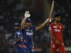 Lucknow Super Giants' Marcus Stoinis (C) gestures during the Indian Premier League (IPL) Twenty20 cricket match between Punjab Kings and Lucknow Super Giants at the Punjab Cricket Association Stadium in Mohali on April 28, 2023. (Photo by Arun SANKAR / AFP) Lucknow Super Giants' Marcus Stoinis (C) gestures during the Indian Premier League (IPL) Twenty20 cricket match between Punjab Kings and Lucknow Super Giants at the Punjab Cricket Association Stadium in Mohali on April 28, 2023. (Photo by Arun SANKAR / AFP)