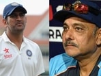 MS Dhoni; Ravi Shastri MS Dhoni; Ravi Shastri