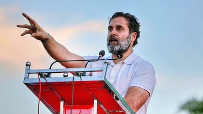 Congress leader Rahul Gandhi at a rally ahead of Karnataka Assembly election. (Congress Twitter) Congress leader Rahul Gandhi at a rally ahead of Karnataka Assembly election. (Congress Twitter)