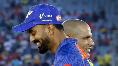 Punjab Kings skipper Shikhar Dhawan and Lucknow Super Giants skipper KL Rahul at the toss (Lucknow Super Giants Twitter) Punjab Kings skipper Shikhar Dhawan and Lucknow Super Giants skipper KL Rahul at the toss (Lucknow Super Giants Twitter)